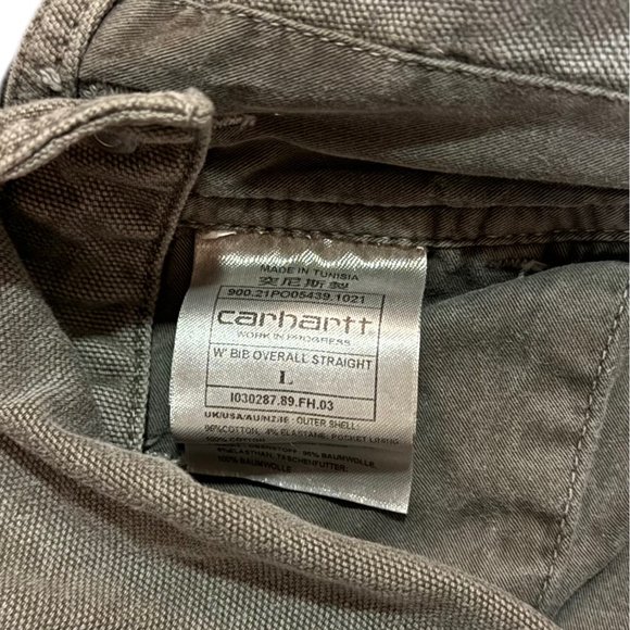 Gray Unisex Carhartt Overalls - Durable and Comfortable Workwear - Large - Picture 4 of 4